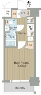 ワールドアイ阿波座WEST【7階】の間取り