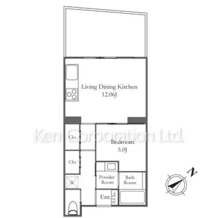 ANQI代々木公園前【1階】の間取り