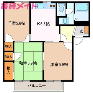 セントラル・ビラ・スズカ D【1階】の間取り