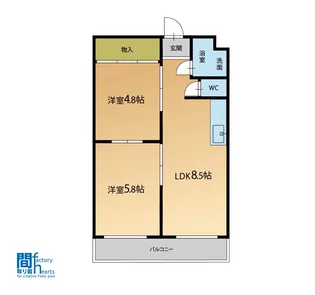 高宮第一マンション【6階】の間取り