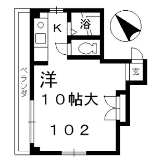 シェリーアルモン【1階】の間取り