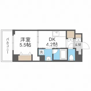 グランフォルテ田川【5階】の間取り
