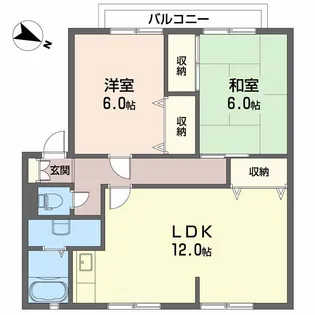 サンガーデンひあさ C棟【2階】の間取り