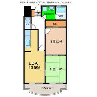 レオパレス松島【4階】の間取り