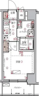 ハーモニーレジデンス大森WEST【7階】の間取り