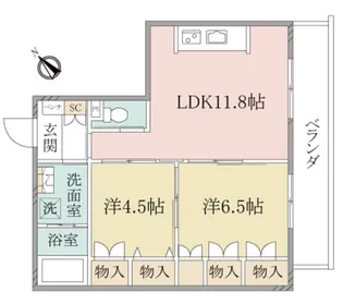 (シニア限定)ヘーベルヴィレッジ鵠沼海岸~アクアヘーベルヴィレッジ~【2階】の間取り
