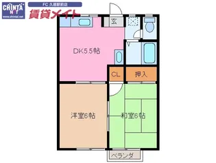 ハイツロアールII【2階】の間取り