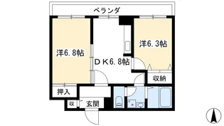 サン・フローラ洛北【4階】の間取り