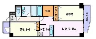 ハピネス車道【8階】の間取り