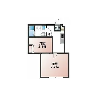 ベルビュー西谷【1階】の間取り