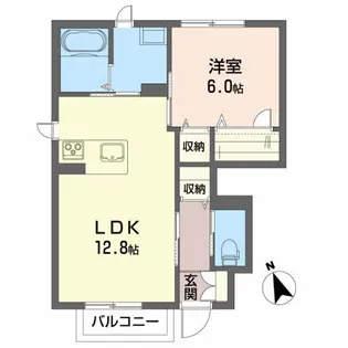 プロヌーブ桜雲【1階】の間取り