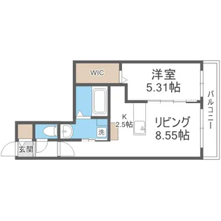 ビッグレジデンス北32条【5階】の間取り