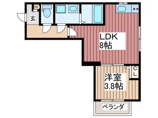 グランディール瀬崎【1階】の間取り