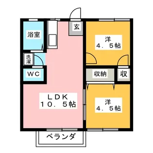 ハイツ永嶋【2階】の間取り
