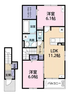 オー・ルージュ I【2階】の間取り
