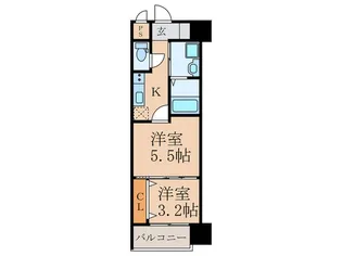 ギャラン中央【3階】の間取り