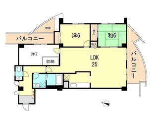 ル・パレ芦屋【4階】の間取り