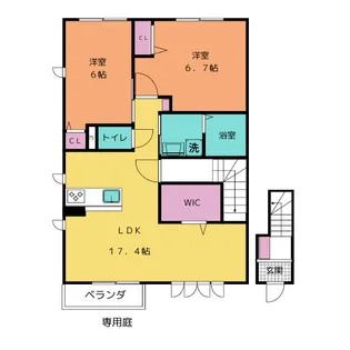 T’sメゾン A【2階】の間取り