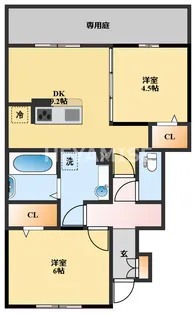 アズール【1階】の間取り