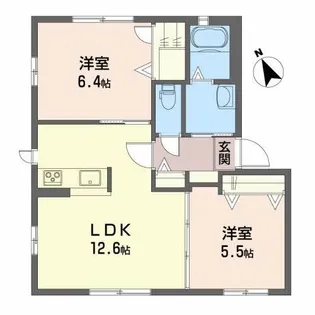 ヴィラージュヌフ IX棟【1階】の間取り