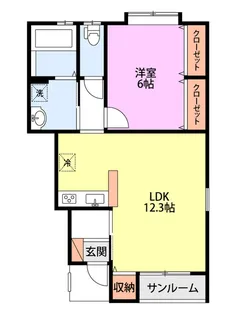レヴィール【1階】の間取り