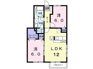 メリーパレス A【1階】の間取り