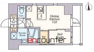 クレストコート東日暮里【3階】の間取り