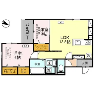 D-residence西念【1階】の間取り