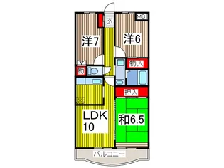 ウィーブ北町【3階】の間取り
