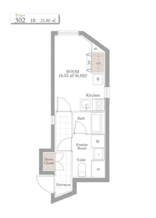 BLANCCOURT方南町【3階】の間取り