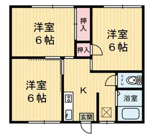 茜コーポA【1階】の間取り