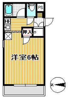 ウエストパレス奈る駒【3階】の間取り