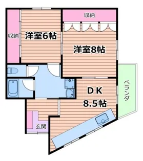 徳原マンション【1階】の間取り