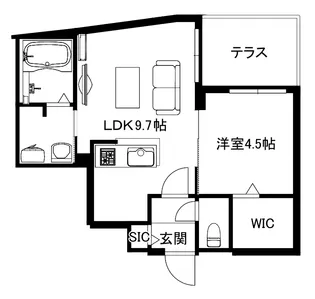 ブランシャールKAI中島公園(令和8年8月1日入居開始)【1階】の間取り