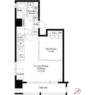 フォレシティ銀座イースト【6階】の間取り