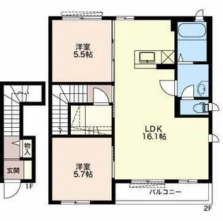 シャーメゾンよしだ A【2階】の間取り