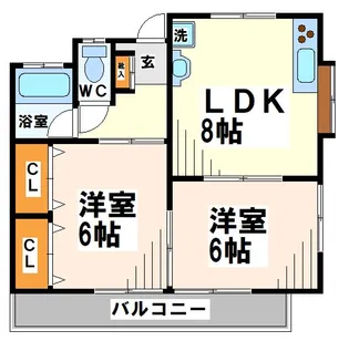 ホワイトタウン【1階】の間取り