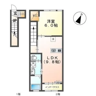 サウザントライト アパートBの間取り