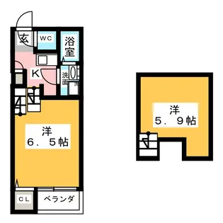 ハーモニーテラス楓【2階】の間取り