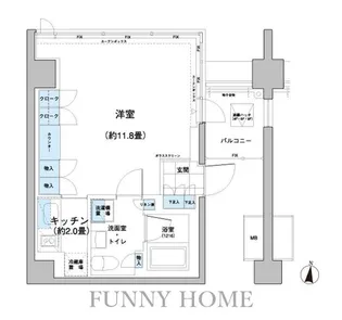 ガーデニエール砧レジデンス【7階】の間取り