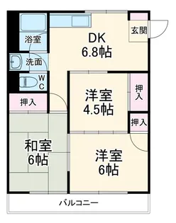 松原マンション【1階】の間取り