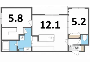 シティプレミア月寒東【4階】の間取り