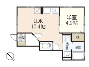 Mハイム南蟹屋【1階】の間取り