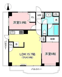 イーストヴィレッジ【6階】の間取り