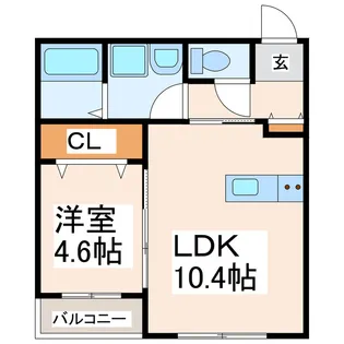 オルビスタ健軍【2階】の間取り