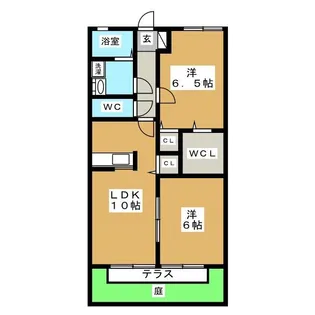 ブリリア B【1階】の間取り