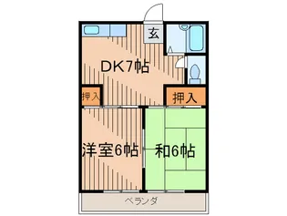 小川ハイツII【2階】の間取り