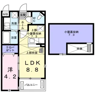 エスペランサ【2階】の間取り