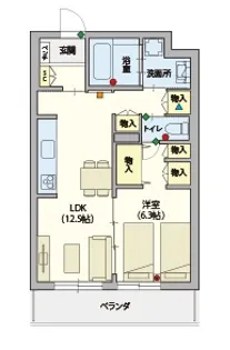 (シニア限定)キルシュ ブリューテ1【2階】の間取り
