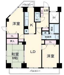 グランドハイリス本山【2階】の間取り